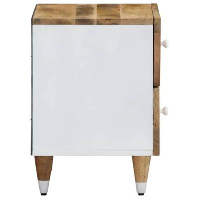 Nachtkastjes 2 st 40x33,5x46 cm massief mangohout
