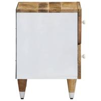 Nachtkastjes 2 st 40x33,5x46 cm massief mangohout - thumbnail