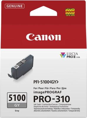Canon PFI-5100 GY inktcartridge 1 stuk(s) Origineel Grijs Canon PFI-5100 GY inktcartridge 1 stuk(s) Origineel Grijs