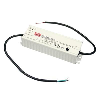 MEAN WELL HLG-80H-C700A LED-driver, LED-transformator Constante stroomsterkte 90 W 0.7 A 64 - 129 V/DC PFC-schakeling, Overbelastingsbescherming, Instelbaar 1 MEAN WELL HLG-80H-C700A LED-driver, LED-transformator Constante stroomsterkte 90 W 0.7 A 64 - 129 V/DC PFC-schakeling, Overbelastingsbescherming, Instelbaar 1