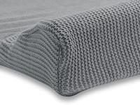 Jollein aankleedkussenhoes Basic knit 50x70 cm stone grey - thumbnail