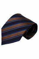 Alberto Vincelli Blauwe zijden stropdas Sorrento 01 - thumbnail