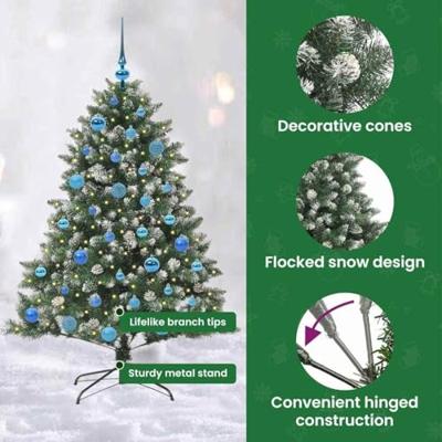 VidaXL Kunstkerstboom met 150 led groen 150 cm pvc en plastic en staal