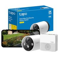 Tapo 2K QHD draadloze outdoor beveiligingscamera, 1 cam met hub inbegrepen, 180 dagen oplaadbare batterij, 4 MP, kleur nachtzicht, AI-detectie, SD-opslag, werkt met Alexa en Google (Tapo C420S1) - thumbnail