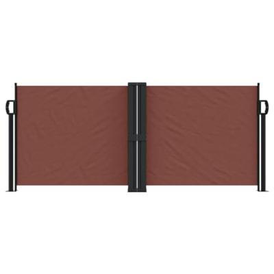 Windscherm uittrekbaar 100x600 cm bruin