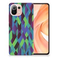 Xiaomi Mi 11 Lite | 11 Lite 5G NE | TPU Hoesje | Abstract Green Blue - thumbnail