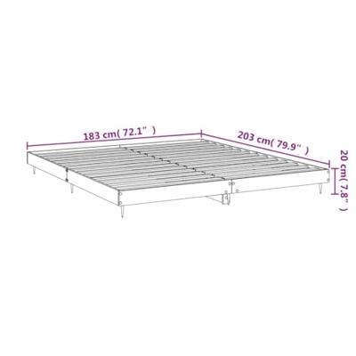 Bedframe zonder matras 180x200 cm spaanplaat grijs Sonoma