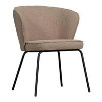 WOOOD Eetkamerstoel 'Admit' Bouclé, kleur Beige - thumbnail