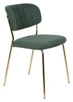 ZILT Eetkamerstoel 'Kolten' kleur Goud/Donkergroen - thumbnail