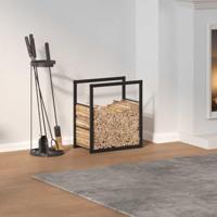 Haardhoutrek 55x30x61 cm staal zwart - thumbnail