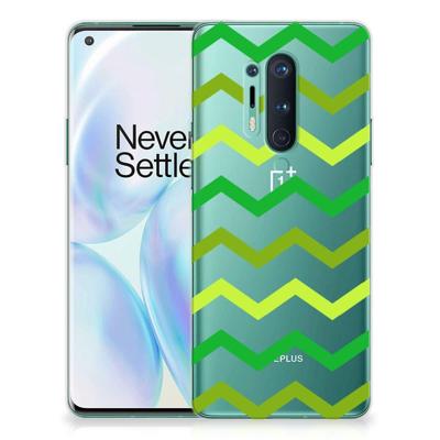 OnePlus 8 Pro | TPU bumper | Zigzag Groen
