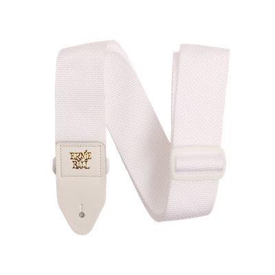 Ernie Ball Polypro Strap 5350 White & White