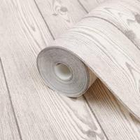 VidaXL Vliesbehang 3d houtnerven 10x0,53 m grijs - thumbnail