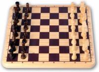 Engelhart Longfield houten schaakbord 30 x 30 cm - thumbnail