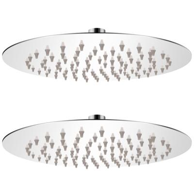 VidaXL Regendouchekop 2 st rond 20 cm roestvrij staal VidaXL Regendouchekop 2 st rond 20 cm roestvrij staal