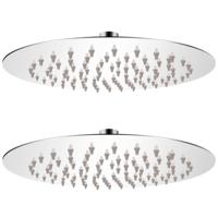 VidaXL Regendouchekop 2 st rond 20 cm roestvrij staal - thumbnail