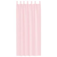 Gordijnen voile met lussen 2 st 140x225 cm lichtroze - thumbnail