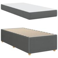 Bedframe met matras met matras Donkergrijs 90 x 190 cm Stof - thumbnail