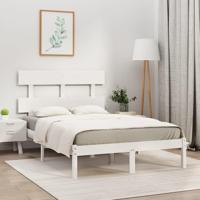 Bedframe massief hout wit 120x190 cm - thumbnail
