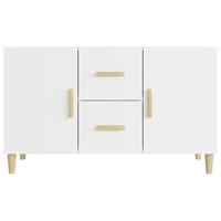 Dressoir 100x36x60 cm bewerkt hout wit - thumbnail