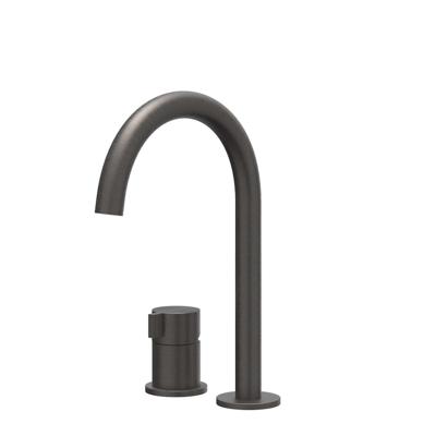 Wastafelkraan IVY Tribe Coldstart 2-gats RVS316 Geborsteld Carbon Black PVD