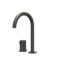 Wastafelkraan IVY Tribe Coldstart 2-gats RVS316 Geborsteld Carbon Black PVD - thumbnail