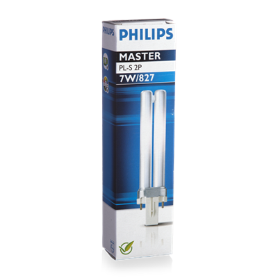 Philips master pl-s lamp 7w827 2pins g23 wit