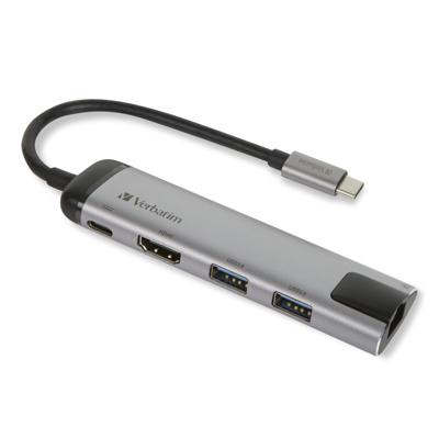Verbatim USB 3.2 Gen 1 multiport hub, USB-C > 2x USB-A + USB-C + HDMI + RJ-45 usb-hub