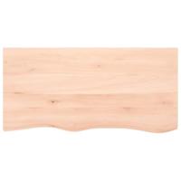 Wandschap 100x50x(2-4) cm onbehandeld massief eikenhout - thumbnail