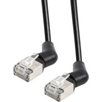 Maxtrack TI53-2L RJ45 Netwerkkabel, patchkabel 10 Gbit/s, CAT 6A U/FTP 2 m Zwart Connectoren 360° draaibaar 1 stuk(s) - thumbnail