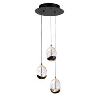 Highlight HanglampClear Egg zwart 3-lichts - H5456.20 - thumbnail