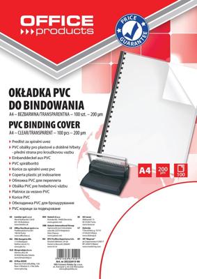OFFICE products omslagen, A4, PVC, 200 micron, pak van 100 stuks, transparant