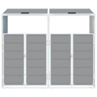 Containerberging voor 2 containers 144x81x113 cm staal grijs - thumbnail