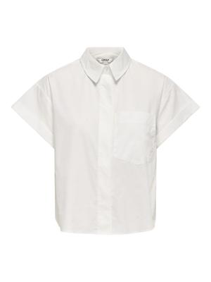Only Onlkeri S/s Fold Shirt Wvn Blouse Bright White