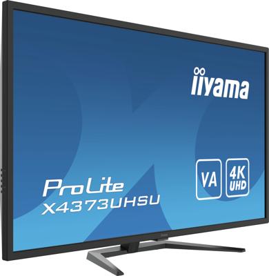 Iiyama ProLite X4373UHSU-B1 LED-monitor Energielabel G (A - G) 108 cm (42.5 inch) 3840 x 2160 Pixel 16:9 3 ms HDMI, DisplayPort, Mini-DisplayPort, USB-A 2.0,