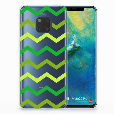 Huawei Mate 20 Pro | TPU bumper | Zigzag Groen Huawei Mate 20 Pro | TPU bumper | Zigzag Groen