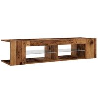 Tv-meubel met LED 135x39x30 cm bewerkt hout oud hout - thumbnail