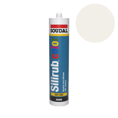 Soudal Silirub Color | Siliconenkit | Wit Ral 9010 | 300 ml - 118401 Soudal Silirub Color | Siliconenkit | Wit Ral 9010 | 300 ml - 118401