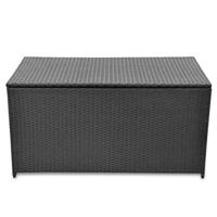 Tuinbox 120x50x60 cm poly rattan zwart - thumbnail