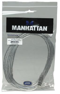 Manhattan Hi-Speed USB 2.0 Cable, 3m USB-A to USB-B Cable, 3m, 340458