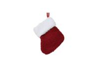 Kerstsok 18 cm rood/wit - thumbnail