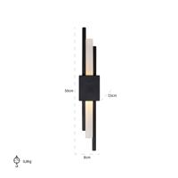 Richmond Wandlamp 'Mylas' kleur Zwart - thumbnail