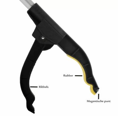 Afvalgrijper Multigrijper Magnetische punt 91 cm Grijs - Talentools