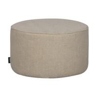 WOOOD Poef 'Sara' Laag, Teddy, kleur Off White - thumbnail