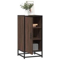 Dressoir 35,5x35x76 cm bewerkt hout en metaal bruin eikenkleur - thumbnail