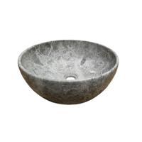 Waskom Sanilux Wander Marmer Rond Tundra Grey Sanilux - thumbnail