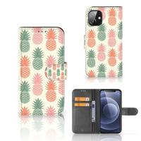 Apple iPhone 12 Mini | Book Cover | Ananas | Portemonnee hoesje - thumbnail