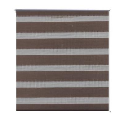 VidaXL Zebra rolgordijn 70,9 x 120 cm stofbreedte 66,7 cm koffiebruin