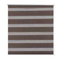VidaXL Zebra rolgordijn 70,9 x 120 cm stofbreedte 66,7 cm koffiebruin - thumbnail