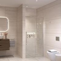 Nisdeur Sanivo Nova Soft Close 170x200 cm Chroom Helder Nano 8 mm - thumbnail